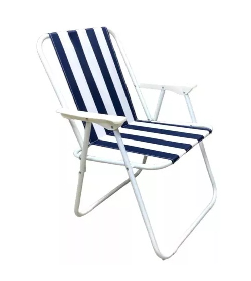 Genérico - Silla Portátil De Playa Plegable Azul Marino