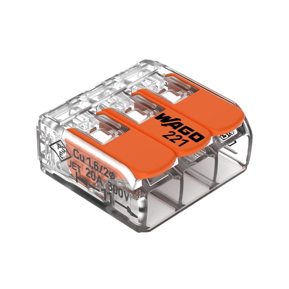 Conectores de empalme WAGO 221-413 LEVER-NUTS® de 3 conductores x50
