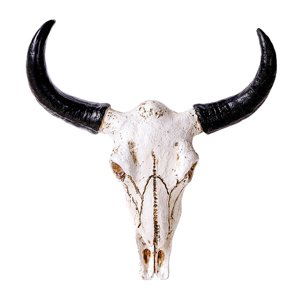 Magideal - Decoración De Pared, Estatua De Esqueleto De Cabeza De Oveja, Cuerno De Imitación, Cráneo De , Escultura De Pared, Figura De Cráneo De Animal Para
