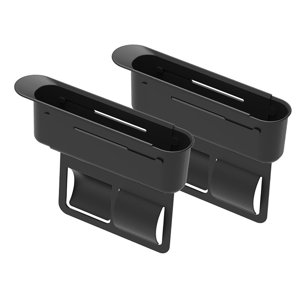 Ioensy - 2 Unidades De Organizadores Para Huecos De Asientos De Coche, Accesorios Para El Coche, Caja De Almacenamiento Para Grietas De Asientos, Color Negro