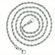 thumbnail image 1 of 1pc Trendy Twisted Titanium Steel Necklace for Men and Women - Fashionable Jewelry Accessory, 1 of 5