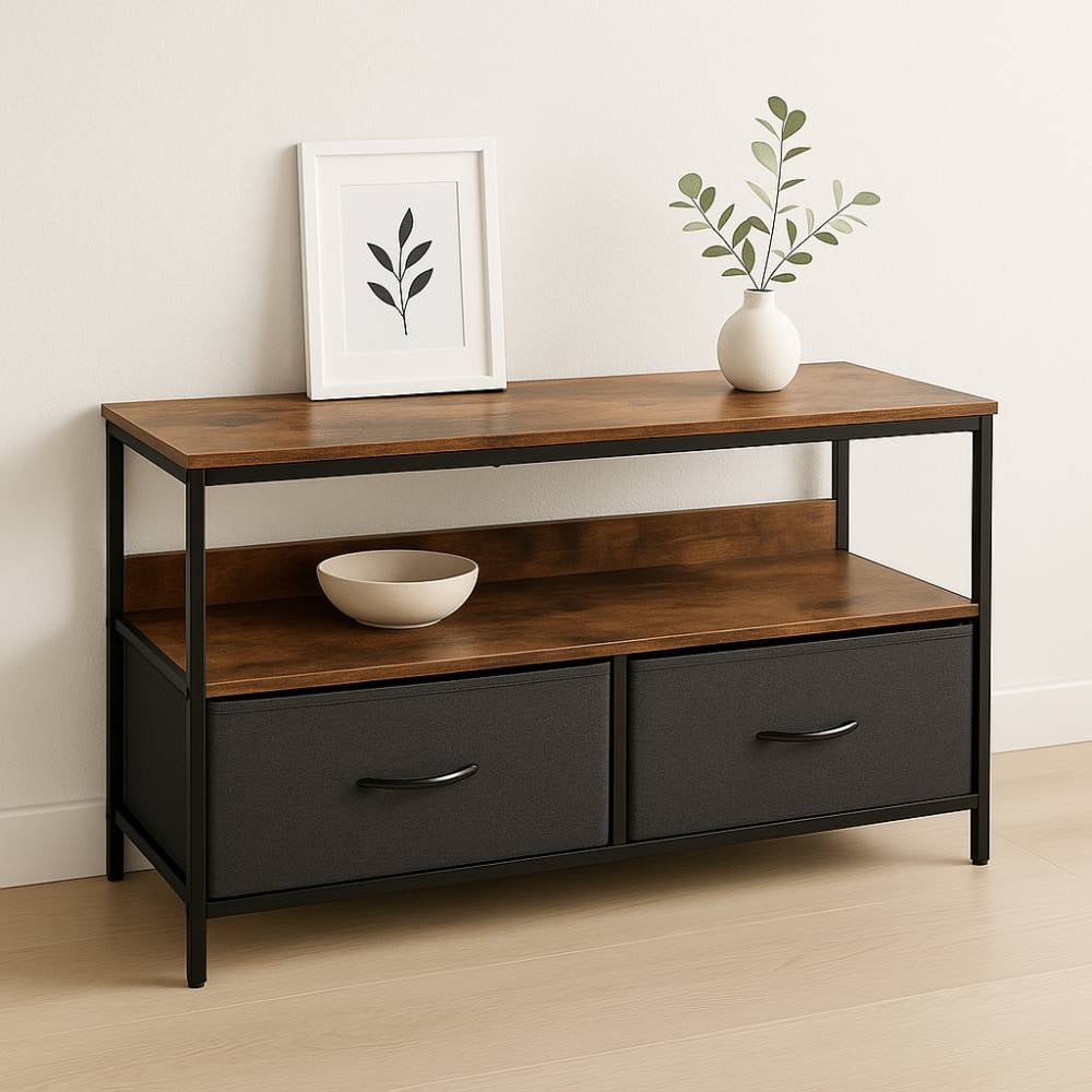 Moad - Rack De Tv Rústica Con Organizador