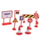 thumbnail image 3 of 9pcs roadblock se?al de tráfico playset juguete tráfico conocimiento del tráfico aprendizaje rojo, 3 of 5