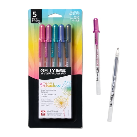 Juego De Bolígrafos Sakura Gelly Roll Gold Shadow De 5 Piezas, Varios Colores
