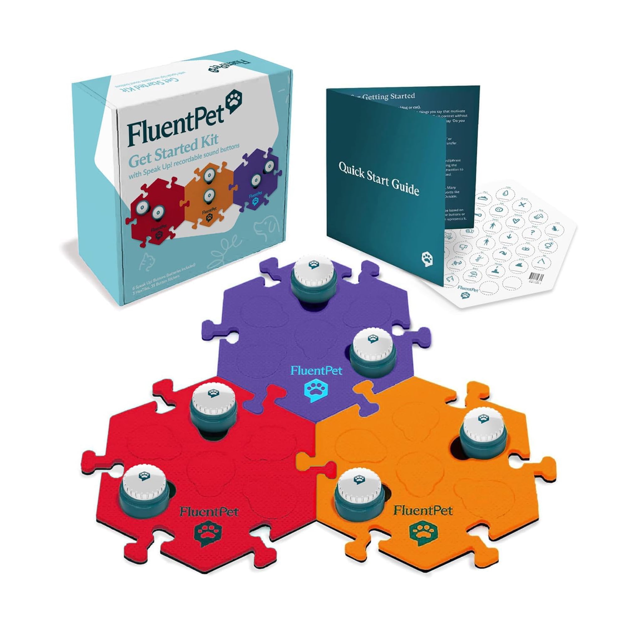 Kit de entrenamiento FluentPet Speak Up! con 6 botones grabables