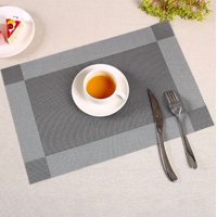 Genérico - Set 6 Individuales Impermeables Mesa Gris Oscuro