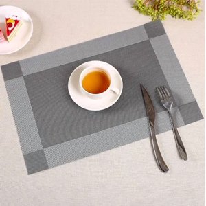 Genérico - Set 6 Individuales Impermeables Mesa Gris Oscuro