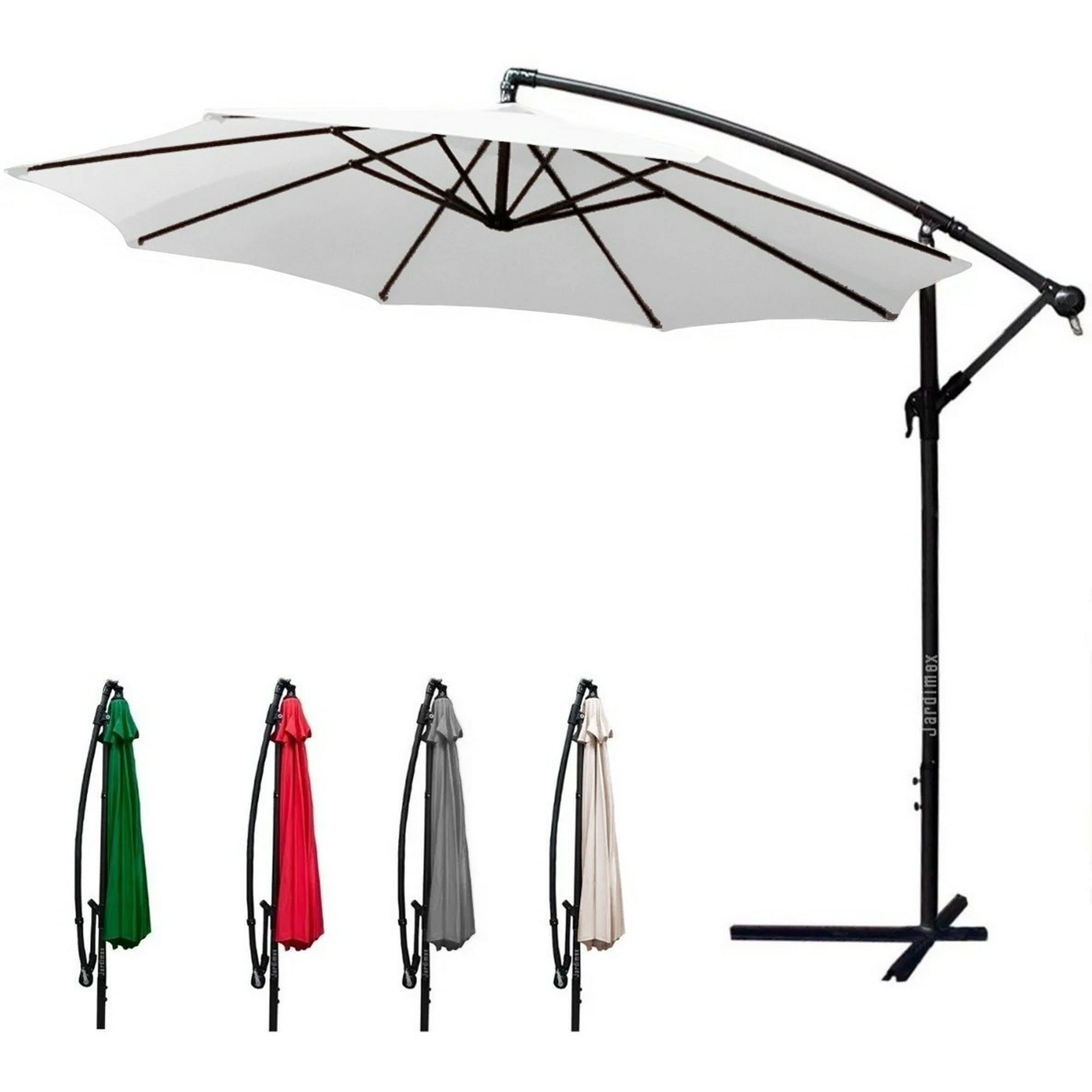 Jardimex - Quitasol Madera 2.7 Metros Grande Para Terraza