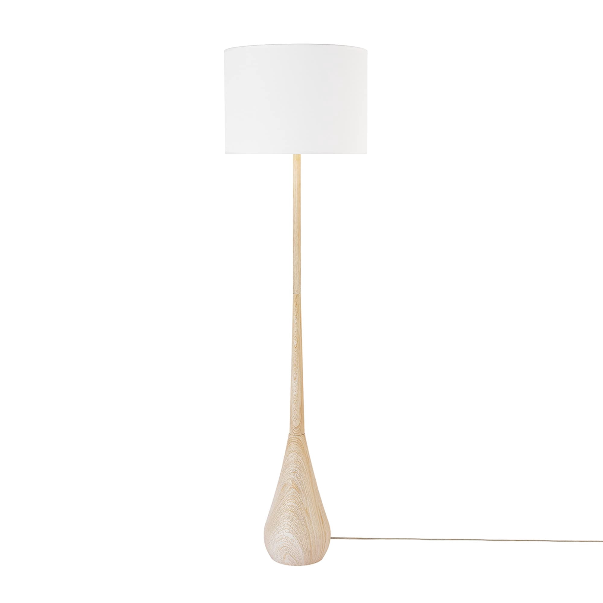 Lámpara De Piso Globe 52112 De 165 Cm Con Pantalla Imitación Madera
