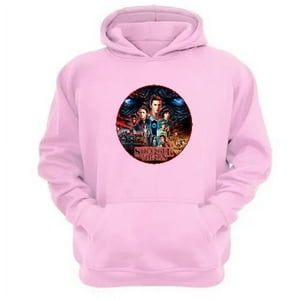 Genérico - Polerón Canguro Stranger Things Rosa Talla Xl Unisex