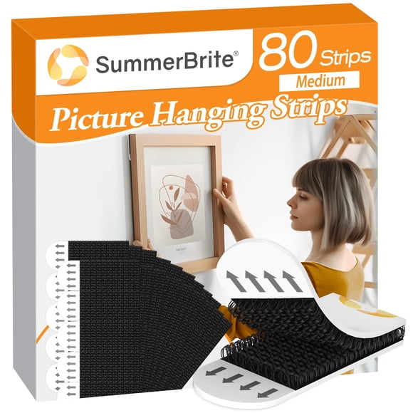 Tiras para colgar cuadros Summerbrite Heavy Duty, 40 pares