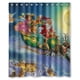 thumbnail image 1 of Cortina de ducha navideña de Papá Noel con ganchos, tamaño 60 x 72 pulgadas, 1 of 3