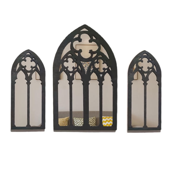 3 Piezas Espejos De Pared Góticos Espejos De Pared Barrocos Espejos Pequeños Rústicos Decoración Estilo B