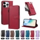 thumbnail image 4 of Funda con Billetera para [iPhone 16 Pro] con Bolsillo Zipper y Tarjetero Rojo, 4 of 6