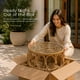 thumbnail image 4 of Mesa de centro exterior boho de ratán Ysar de Furniture of America, 4 of 9