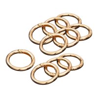 Magideal - Mosquetón Redondo De Aleación De 10 Uds., Clip A Presión, Hebilla De Llavero De Resorte, Accesorio De Organización Diy Para Bolso, Monedero, Llavero C , Áurea 33Mm