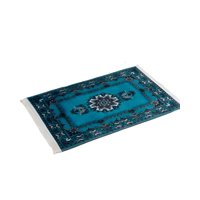 Genérico - Alfombra Decorativa Turquesa Con Flequillos 80X120