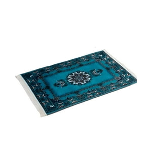 Genérico - Alfombra Decorativa Con Flequillos 80X120 Turquesa