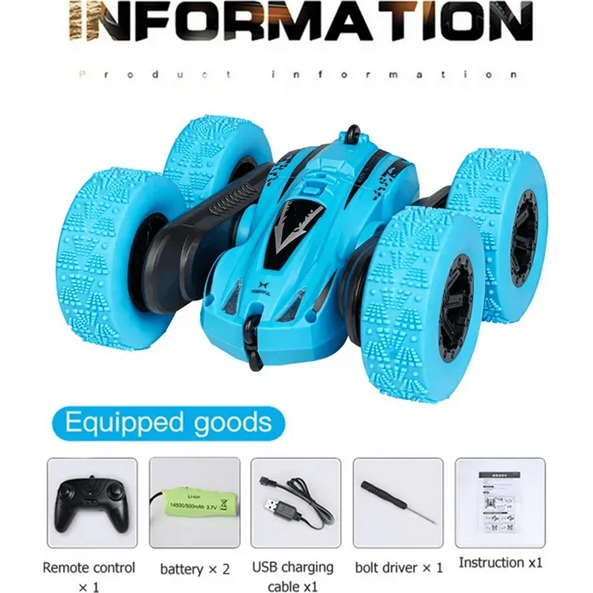 Genérico - Auto Rc Extremo Doble Tracción Giro 360°