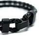 thumbnail image 3 of Pulsera hombre dijes acero negro y cuero trenzado negro, 3 of 6