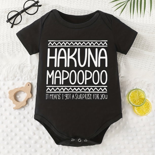 Movie Parody And Funny Translation Print Romper - Cute One-Piece Infant Baby Bodysuit