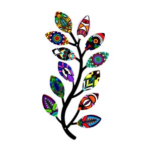 Bothyi - Decoración De Arte De Pared De Rama De Árbol De Metal, Escultura De Pared Para El Hogar, Sala De Estar, Patio, Estilo C