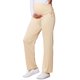 thumbnail image 4 of INSPIRE CHIC Pantalones de Maternidad para Mujeres de Punto Acanalado Palazzo Sobre el Vientre para Trabajo y Descanso Pantalones de Embarazo de Pierna Ancha L Albaricoque, 4 of 6
