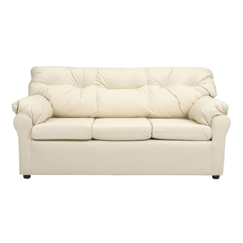Muebles América - Sofá América 3 Cuerpos Cuero Sintético Beige