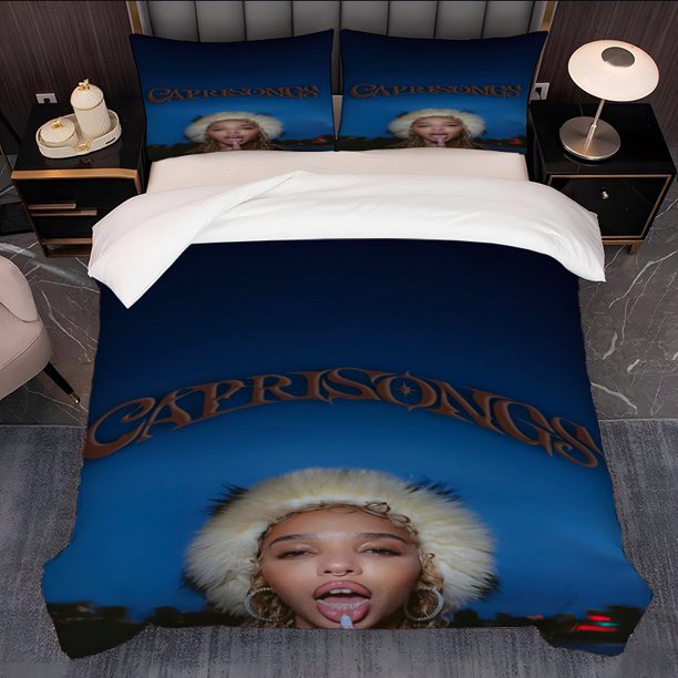 3pcs Dolly Carter Album Cover Themed Printed Bedding Set Exquisite Patterned Bedding Set