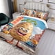 thumbnail image 3 of Papa Graciosa Conjunto de sábanas temático, trío de piezas, cómodo y amigable con la piel, diseño único, regalo de decoración para el hogar para familiares, amigos y fans,140cm *210cm, 3 of 6
