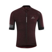 Andesland - Polera Tricota Jaspeada Manga Corta Cierre Completo Hombre