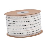 Magideal - Cinta De Algodón Con Costuras (3/8 Pulgadas (10 Mm) Yardas), Decoración Del Hogar, Envoltorio De Regalos Y Manualidades Personalizadas Decorativas , Negro Cosido