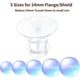 thumbnail image 2 of Inserto de brida de 17/19 mm, 8 piezas, compatible con bridas de 24 mm/escudo de la mayoría de las bombas, apto para extractores de leche portátiles Momacogedo/Medela/Spectra/TSRETE/Paruu, reduce el t, 2 of 6