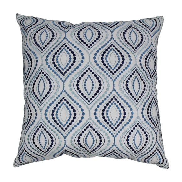 Cojín Blazing Needles Indian Palette Ogee, 50 x 50 cm, azul