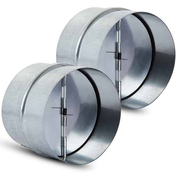 MIVIDE Compuerta antirretorno para conducto de 4 pulgadas, paquete de 2, acero galvanizado