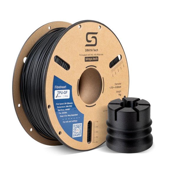Filamento Siraya Tech Fibreheart TPU-GF 1 kg Negro