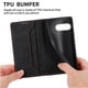 thumbnail image 4 of Funda tipo cartera con bloqueo RFID para Google Pixel 9A Con tapa abatible, portatarjetas, cierre magnético, TPU y soporte Negro, 4 of 6