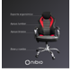thumbnail image 3 of Silla Gamer Nibio Rookie Reclincable Cuero PU Roja, 3 of 5