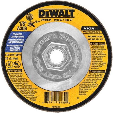 Dewalt - Muela De Corte Rectificado Dw8452H T27 Acero Inoxidable