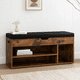 thumbnail image 2 of Banco Zapatero de Madera Rústica con Asiento Acolchado y Baúl de Almacenaje, 2 of 7
