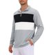 thumbnail image 4 of Camiseta Polo de Manga Larga con Bloque de Color y Cremallera Cuarto para Hombre XL Gris, 4 of 6