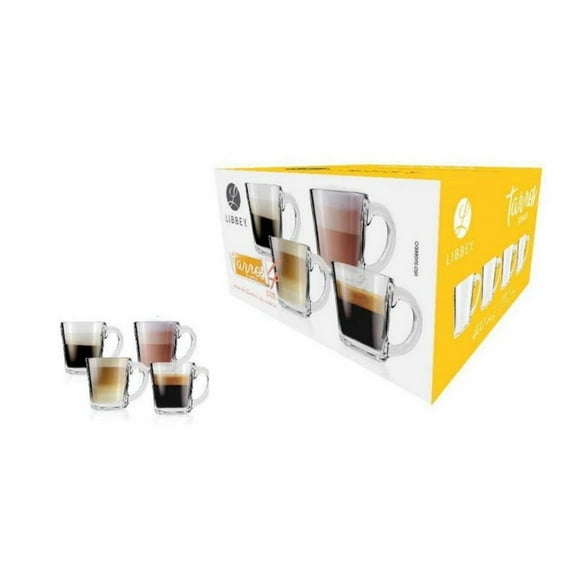 Set 4 tazas tarro café Té y Latte