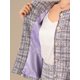 thumbnail image 5 of INSPIRE CHIC Conjunto de Traje de Tweed de 2 Piezas para Mujer Conjunto de Atuendo de Maestra para Regreso a Clases Chaqueta de Manga 3/4 con Botones Falda Lápiz Púrpura S, 5 of 6
