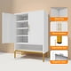 thumbnail image 3 of 40'' Tall 2-Doors Shoes Cabinet, Metal 7-Tier Hidden Shoe Organizer,Modern Narrow Shoe Storage Cabinet with Adjustable Shelves for Entryway, Hallway, Closet, Bedroom, Living Room,Laundry Room(White), 3 of 3