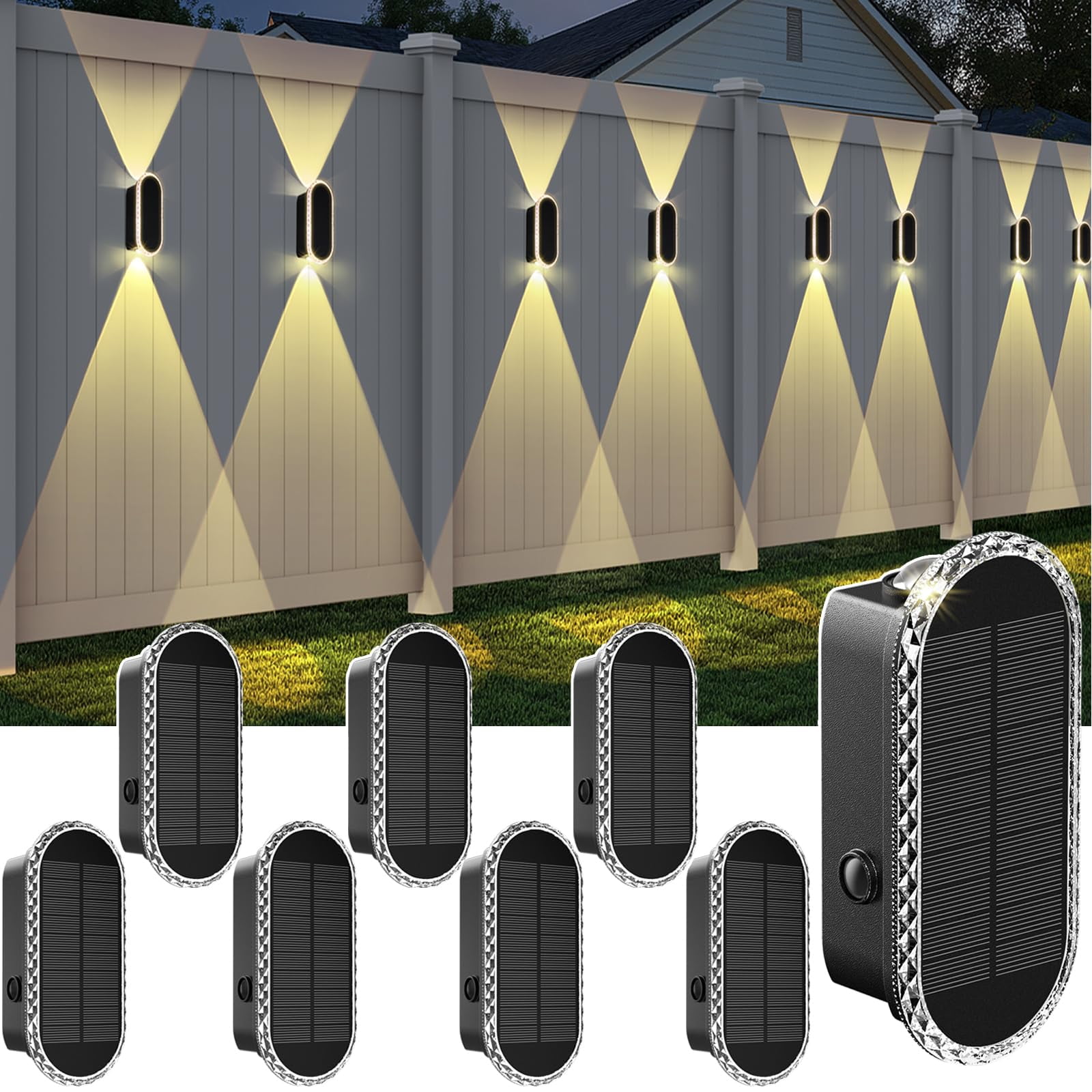 Luces Solares Para Vallas Lianglome 3000/4000/6000k Ip65 A Prueba De Agua