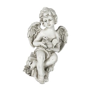 Magideal - De Escultura De Jardín De Ángel, , Artesanías Impermeables, Adornos De Estatua De Jardín De Querubín Para Parque, , Ángel Abraza A Ángel Abraza A La Ardilla