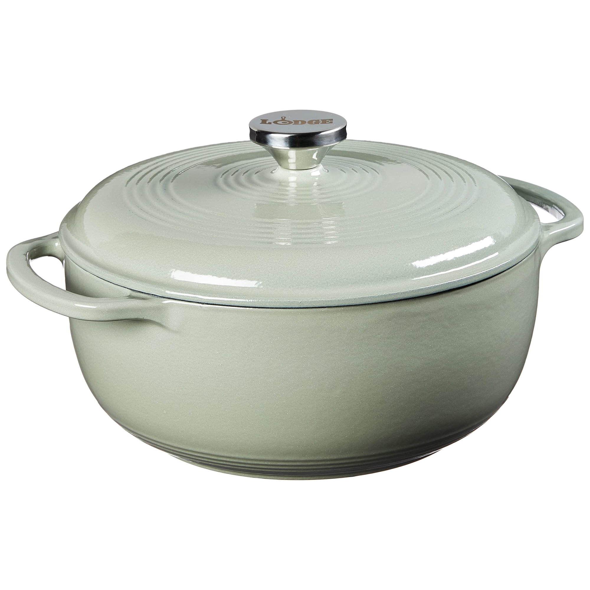 Cocotte Lodge De Hierro Fundido Esmaltado De 4,5 Cuartos, Color Salvia