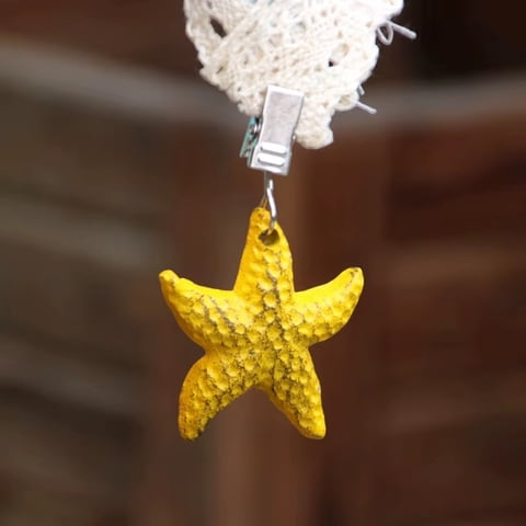 Genérico - Set De 04 Sujetadores Retro Para Mantel De Hierro Fundido Estrella