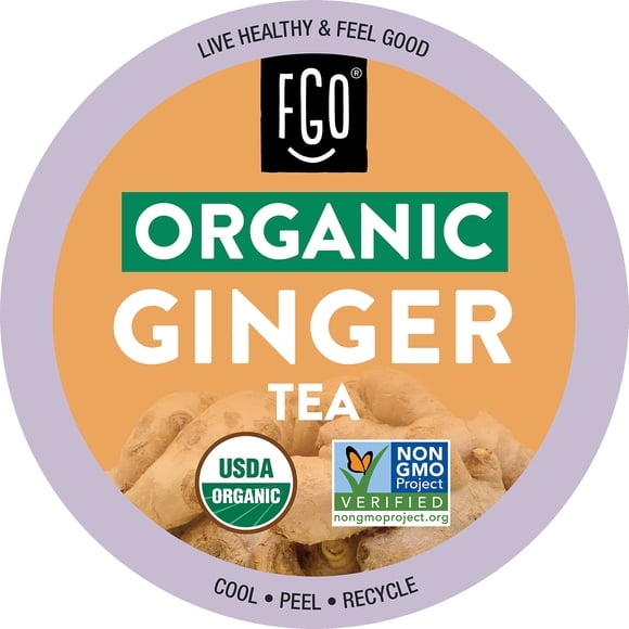 Cápsulas K-Cup de Té de Jengibre Orgánico FGO 24 Cápsulas USDA Orgánico