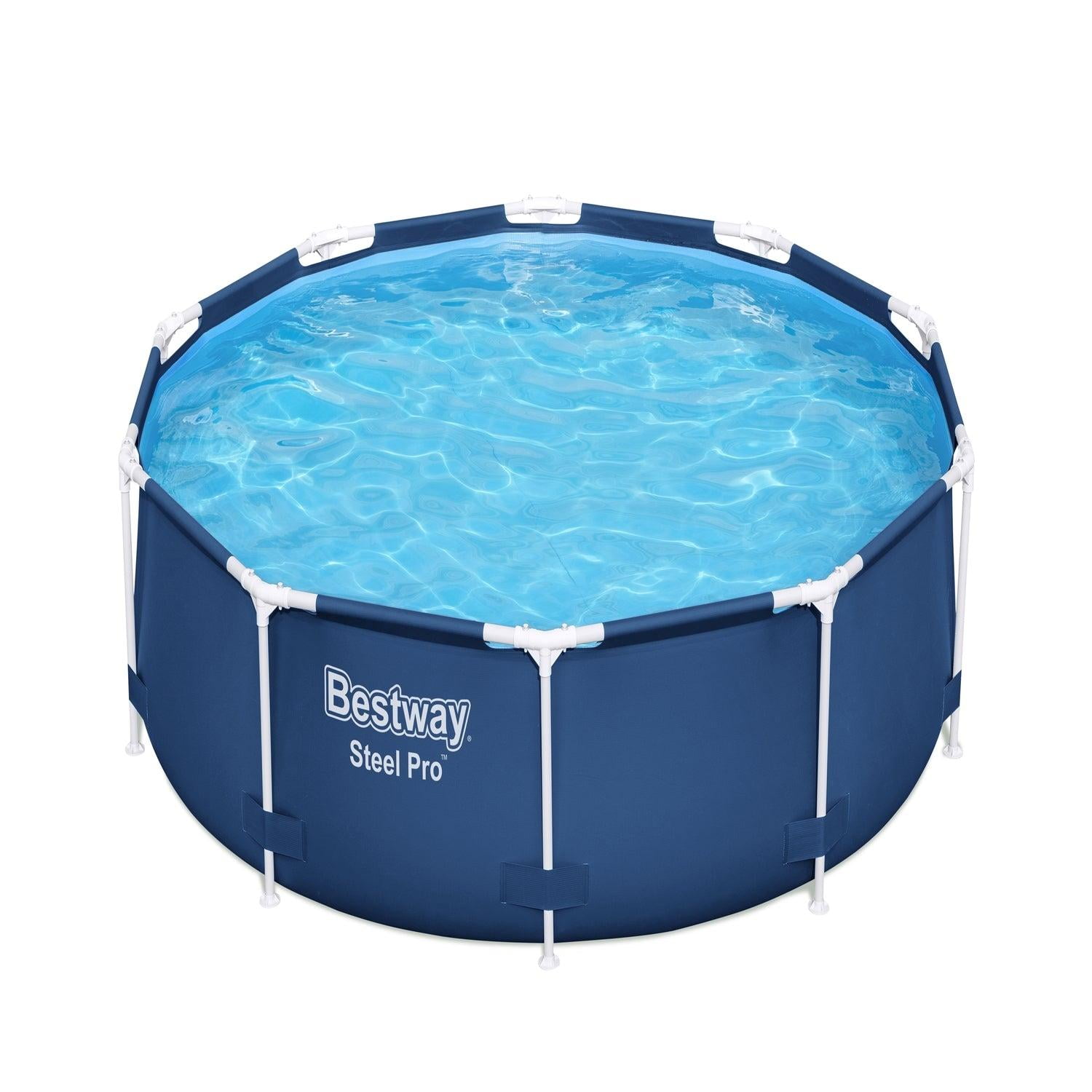 Piscina Redonda Steel Pro Con Filtro 3.05Mx76Cm Azul Azul Tamaño Único